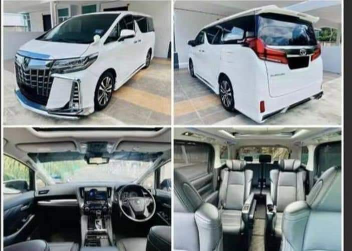 White luxury MPV from the front and rear, with its dashboard and leather captain seats